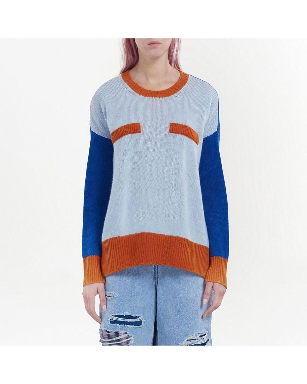 Marni Blue Round Neck Cashmere Sweater