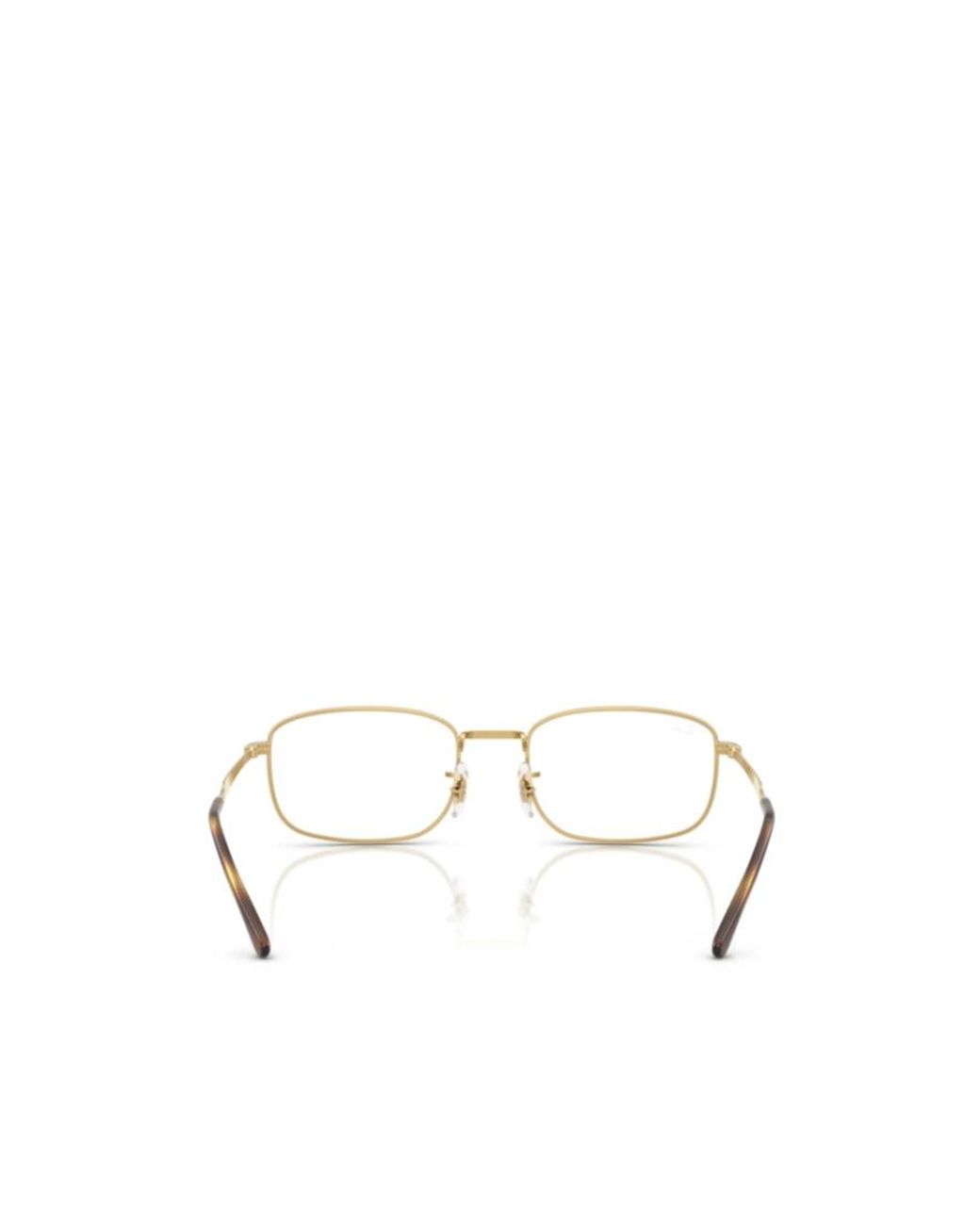 Ray-Ban White Geometric Frame Plain Mirror for men
