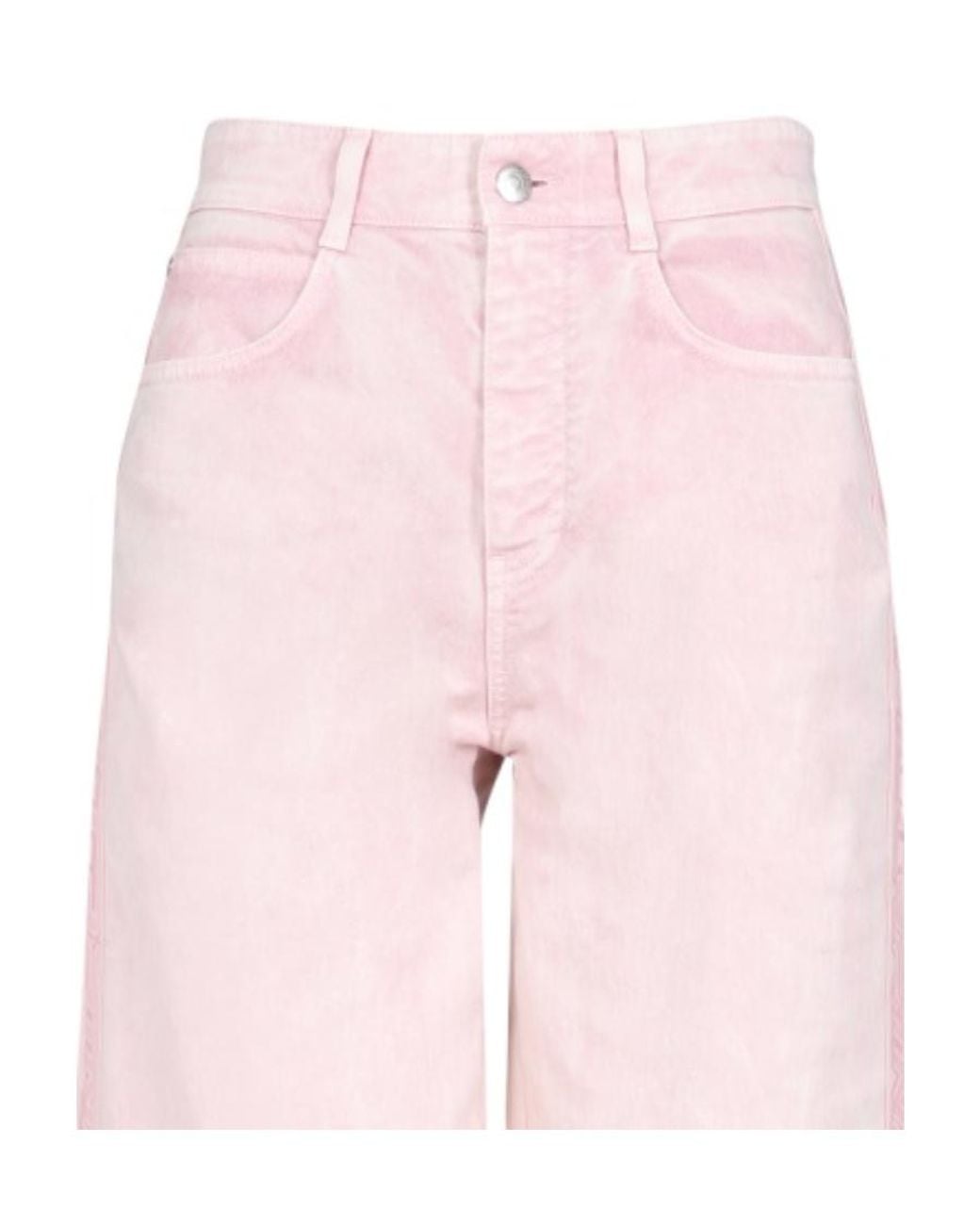 Stella McCartney White Logo-Tape Wide Jeans