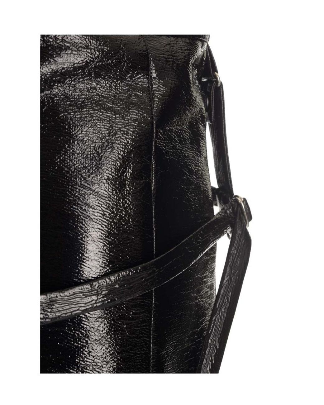Courreges Black Courrèges Midi Leather Skirt