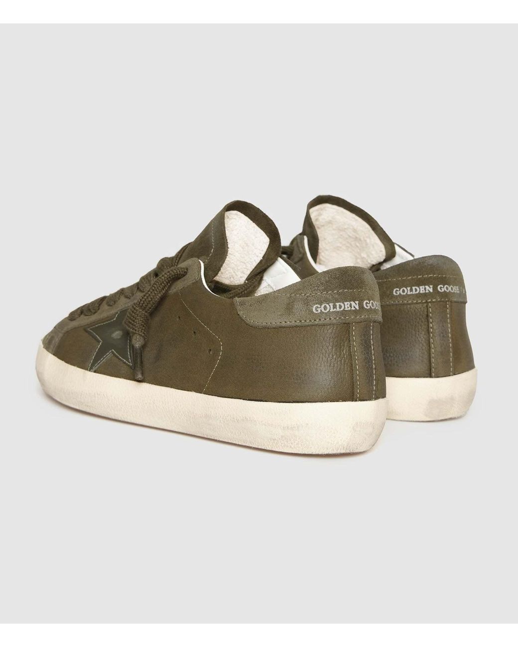 Golden Goose Deluxe Brand Green Super-Star Sneakers for men