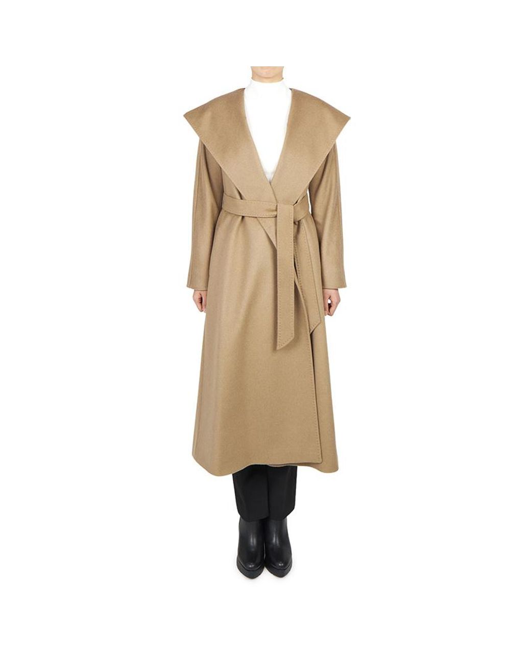 Max Mara Natural Studio Danton Tie-Waisted Coat