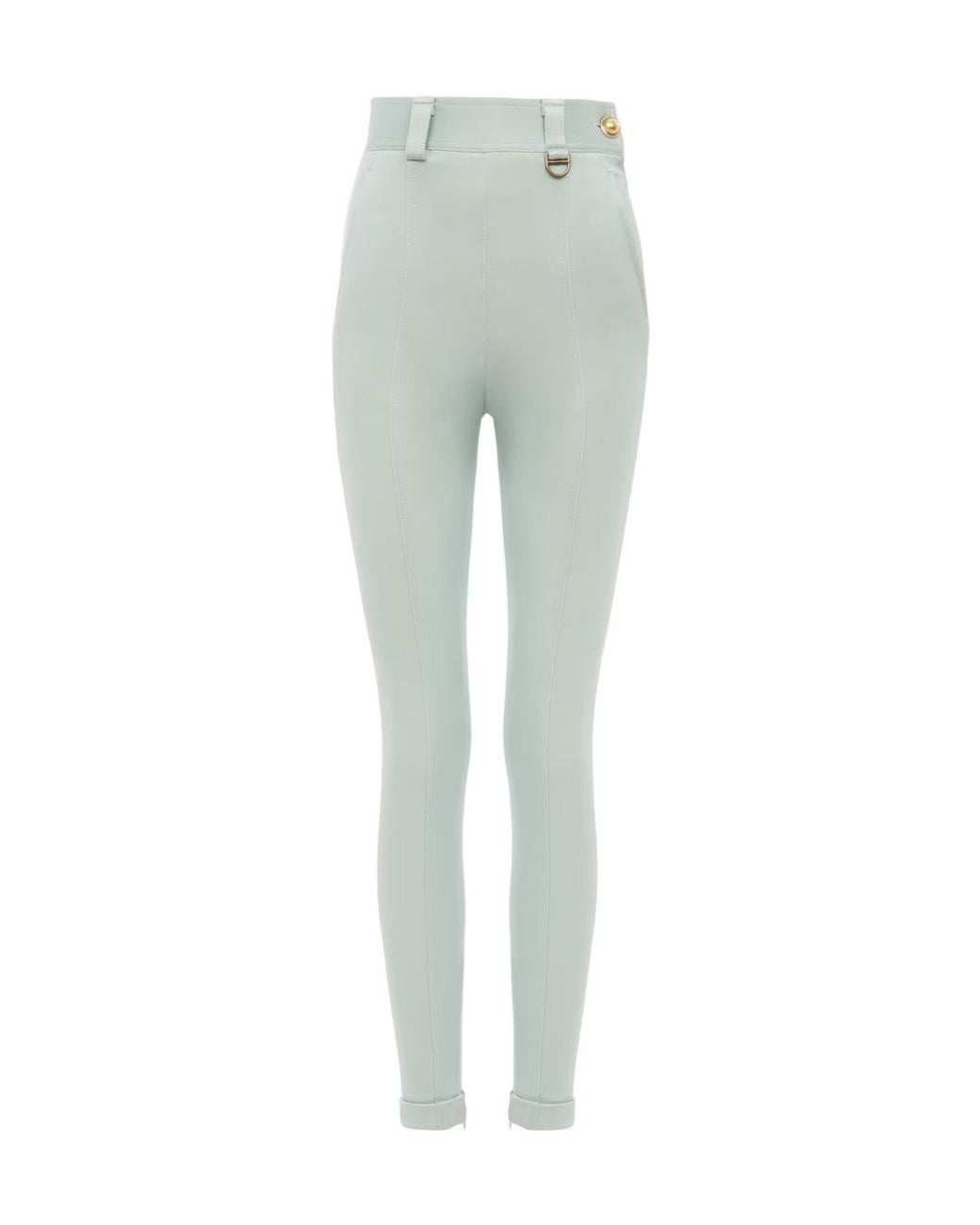 Chloé Green High-Waisted Knit Pants