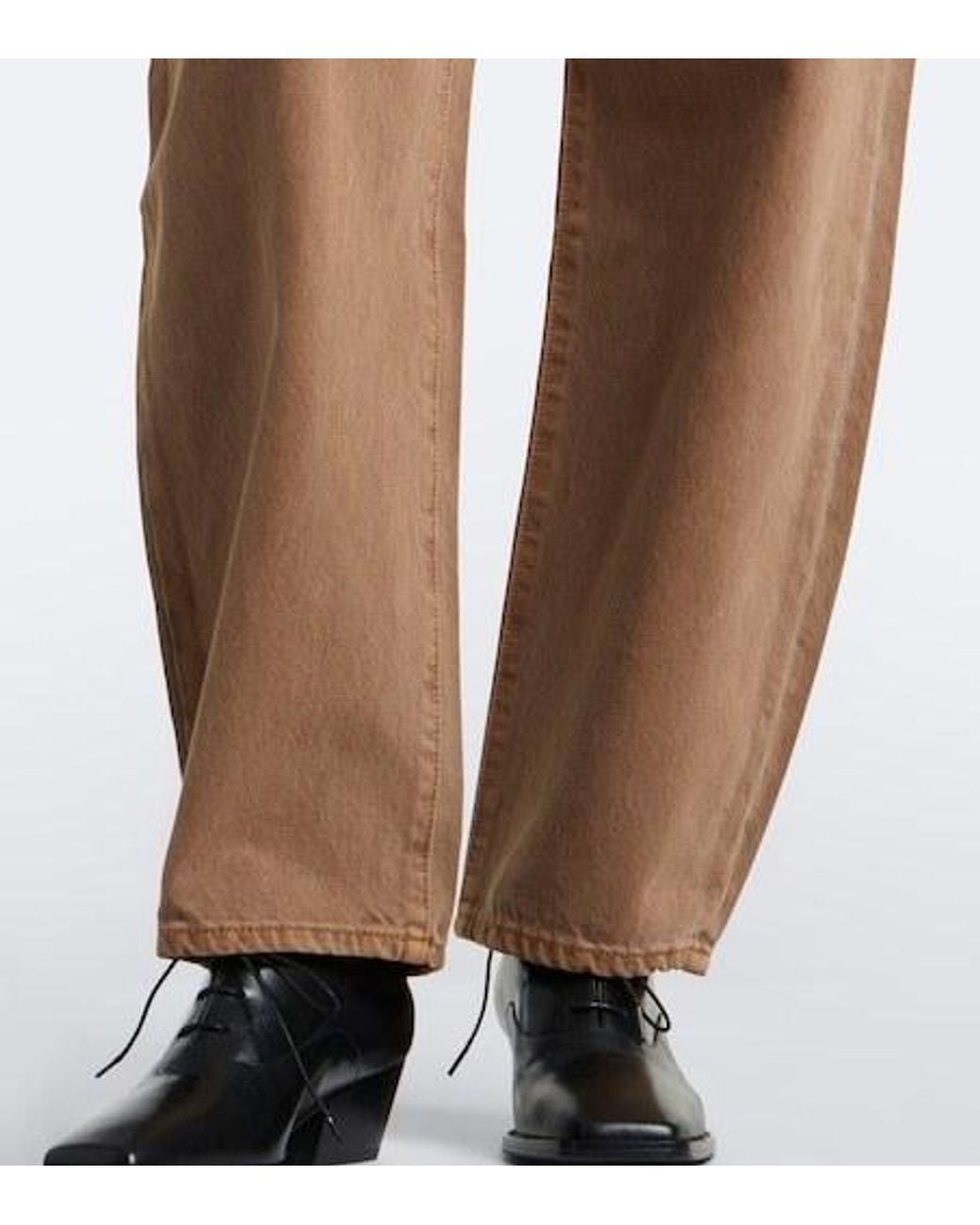 SLVRLAKE Denim Brown Jamie Wide-Leg Jeans