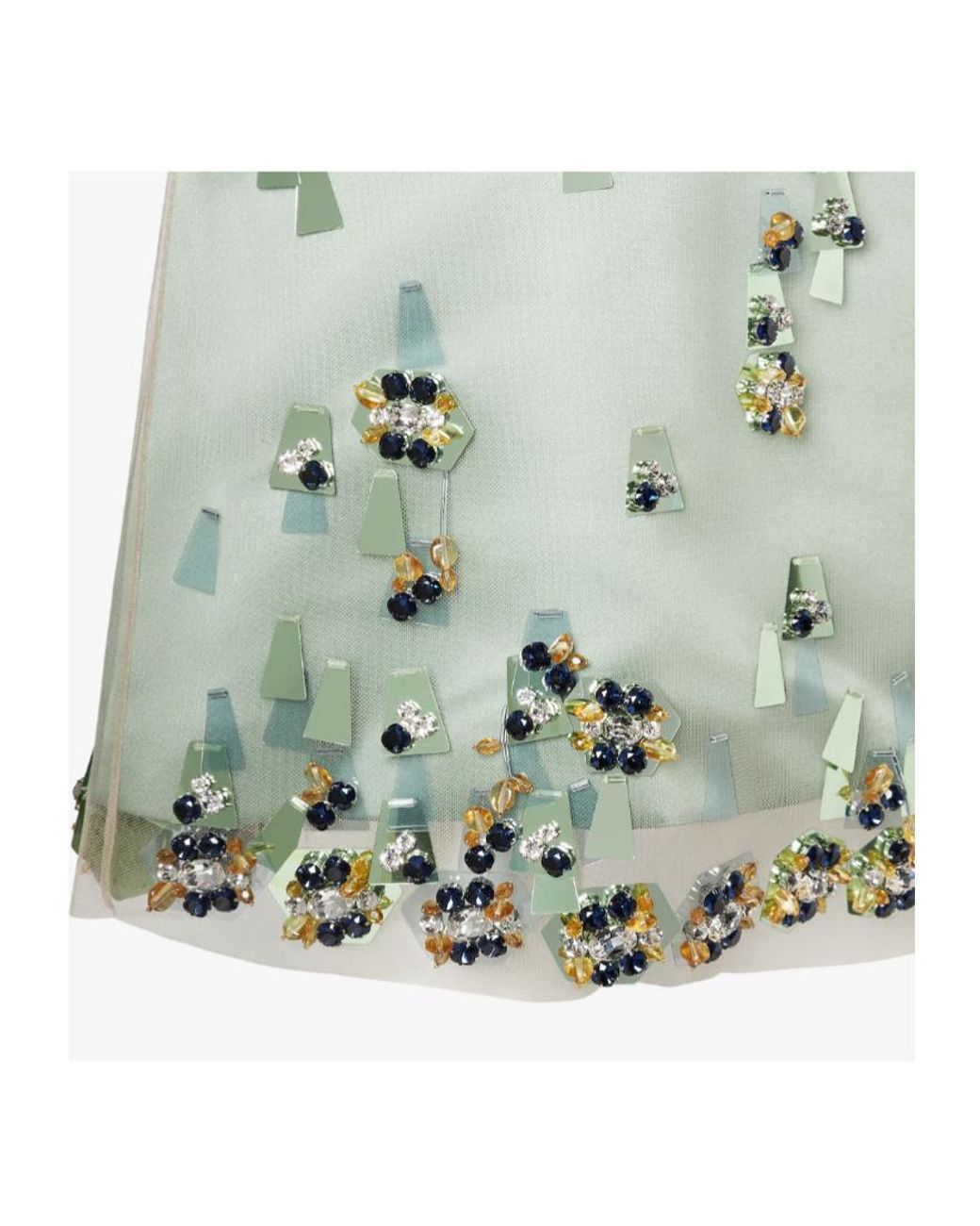 Fendi Green Duchess Satin Skirt