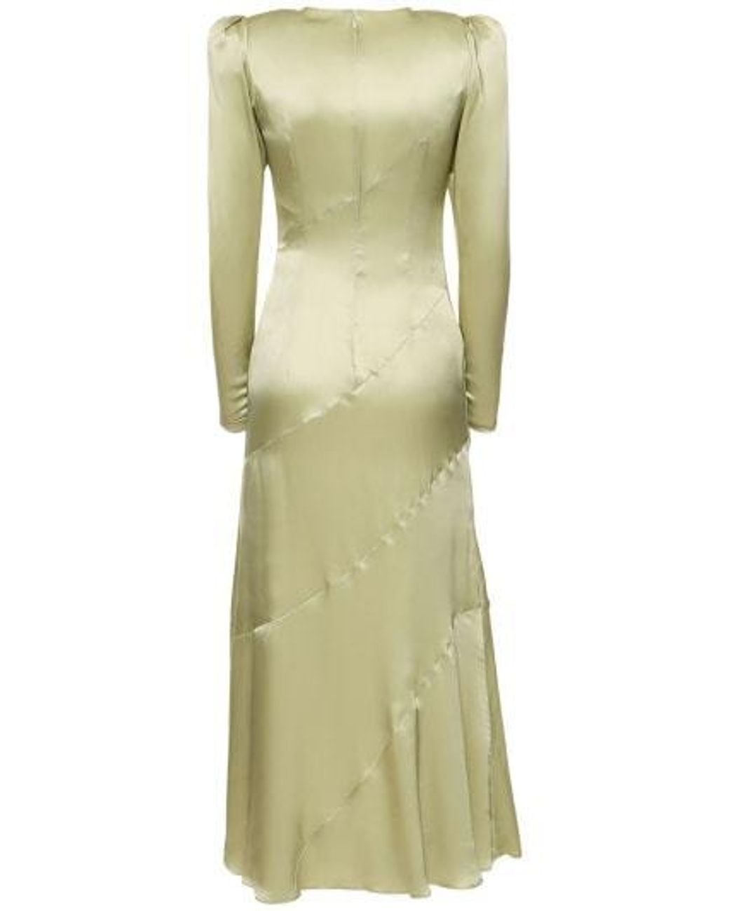 Alessandra Rich Green Bow Long-Sleeved Dress