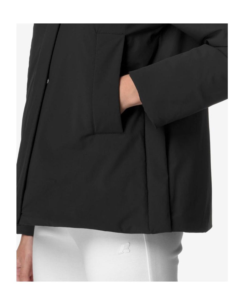 K-Way Black Marlette St Warm Elegant Short Jacket