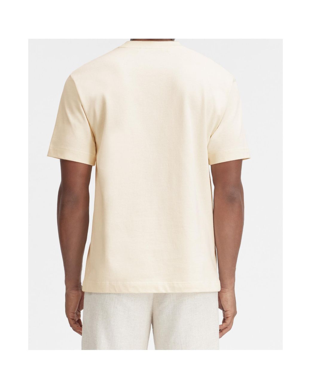 Jacquemus White Logo Patch Crewneck T-Shirt for men