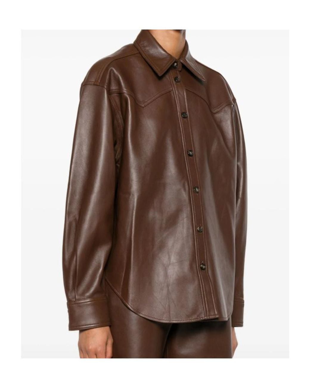 Haikure Brown Belty Button-Up Shirt