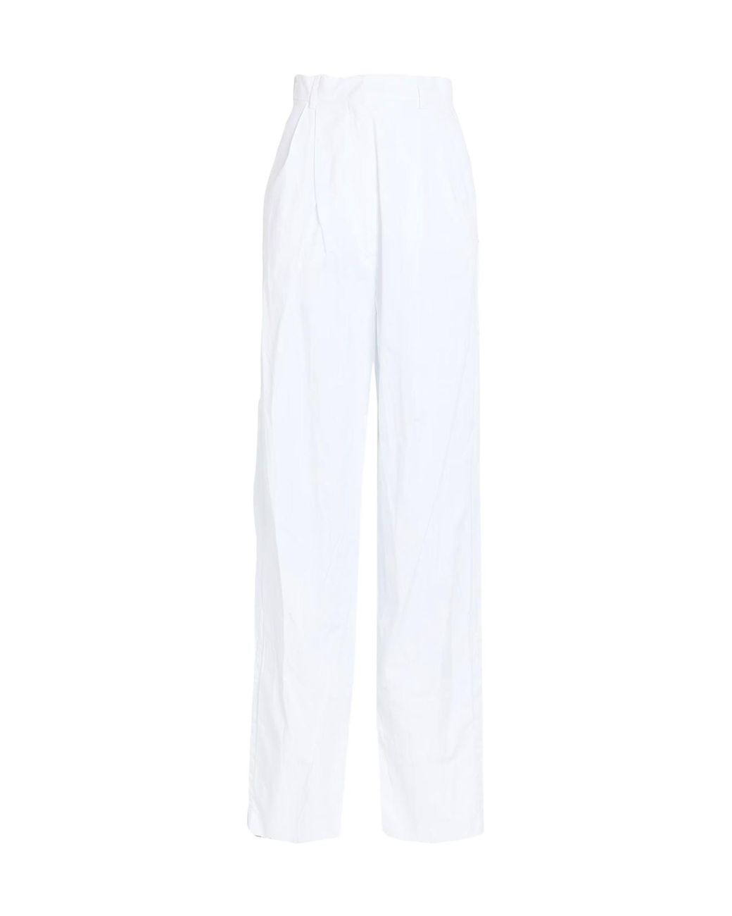Sportmax White Loose-Fit Trousers