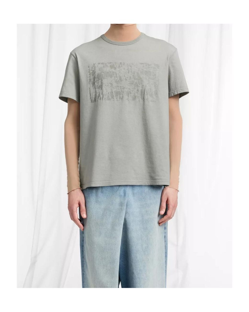 Maison Margiela Gray Wax T-Shirt for men