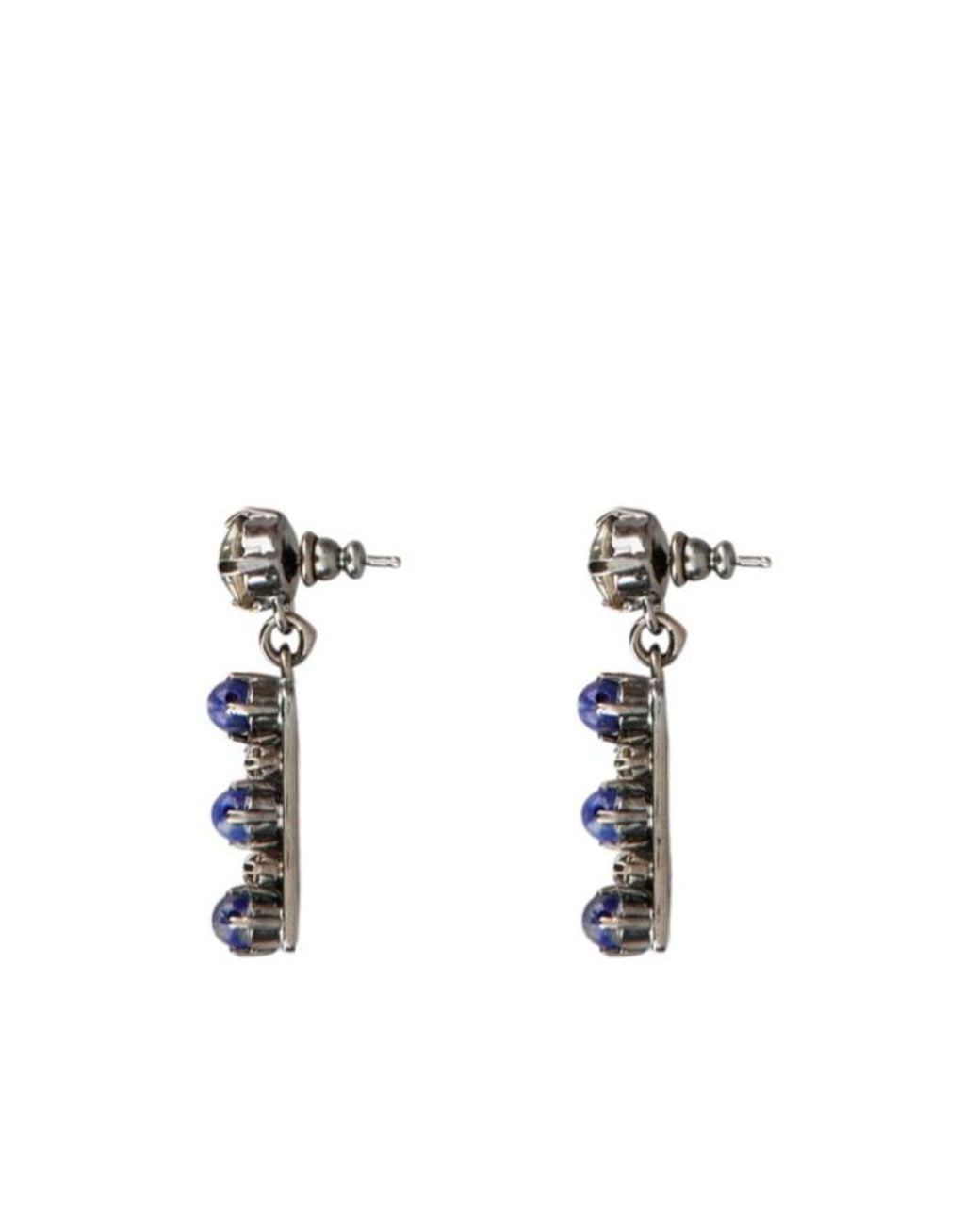 Roger Vivier Blue Bijoux Crystal Drop Earrings