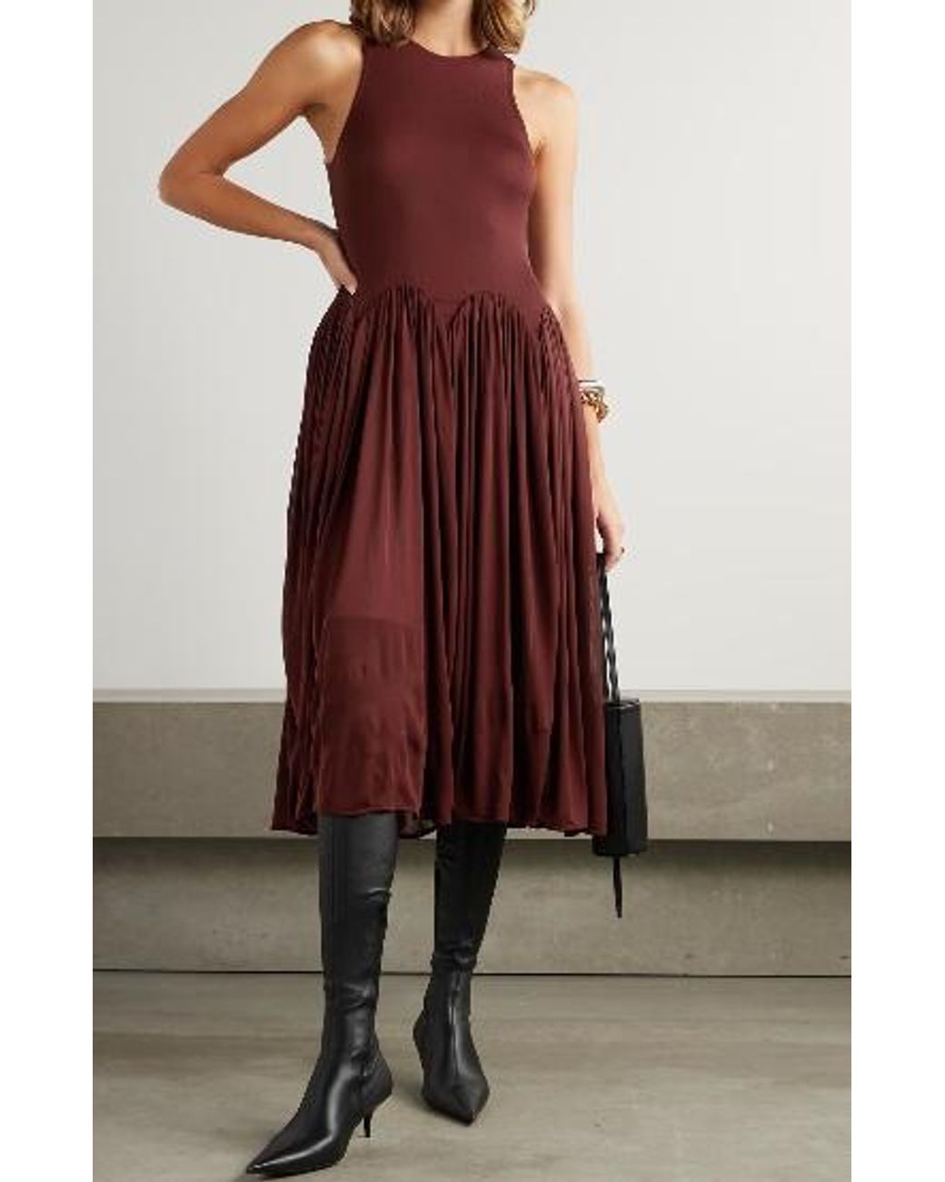 16Arlington Purple Hip-Gathered Dress