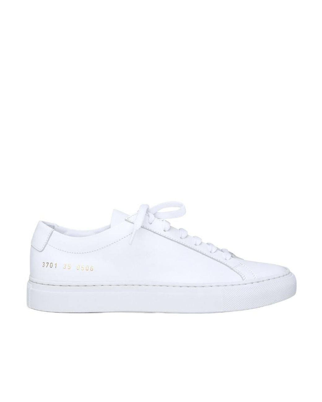 Common Projects White Front Strapped Low-Top Casual Shoes