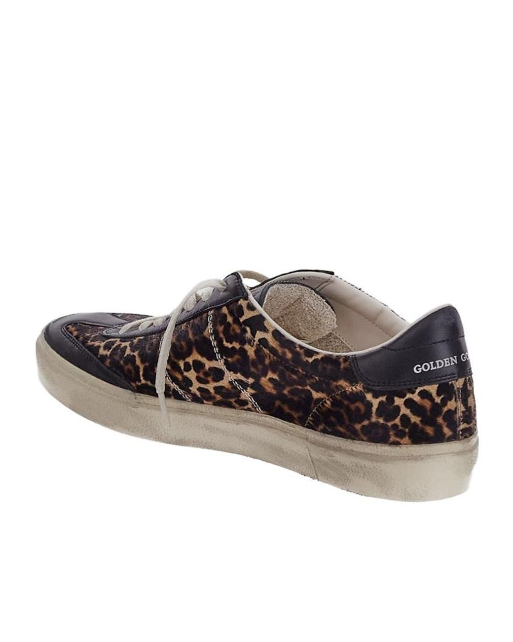 Golden Goose Deluxe Brand Brown Soul Star Leopard Printed Sneakers for men