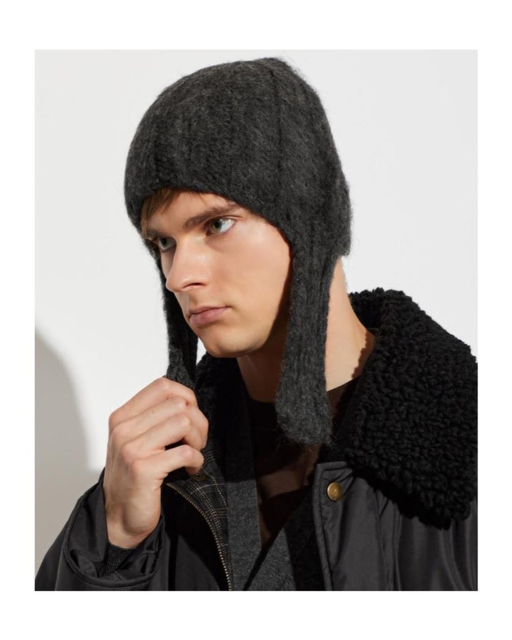 Maison Margiela Black Wool Beanie for men