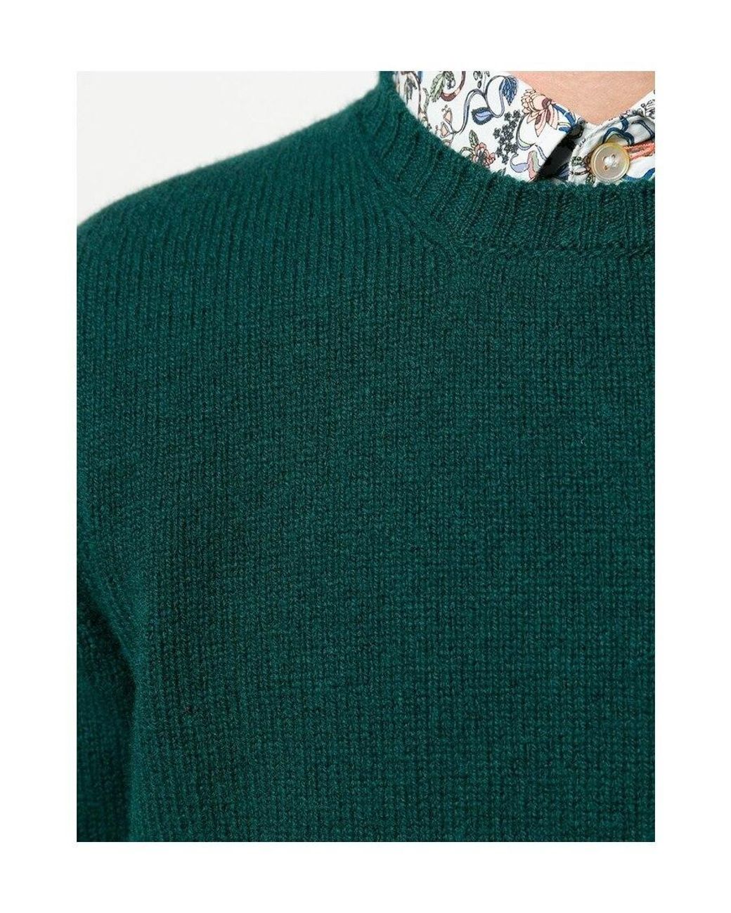 Drumohr Green Long-Sleeve Knitted Jumper for men