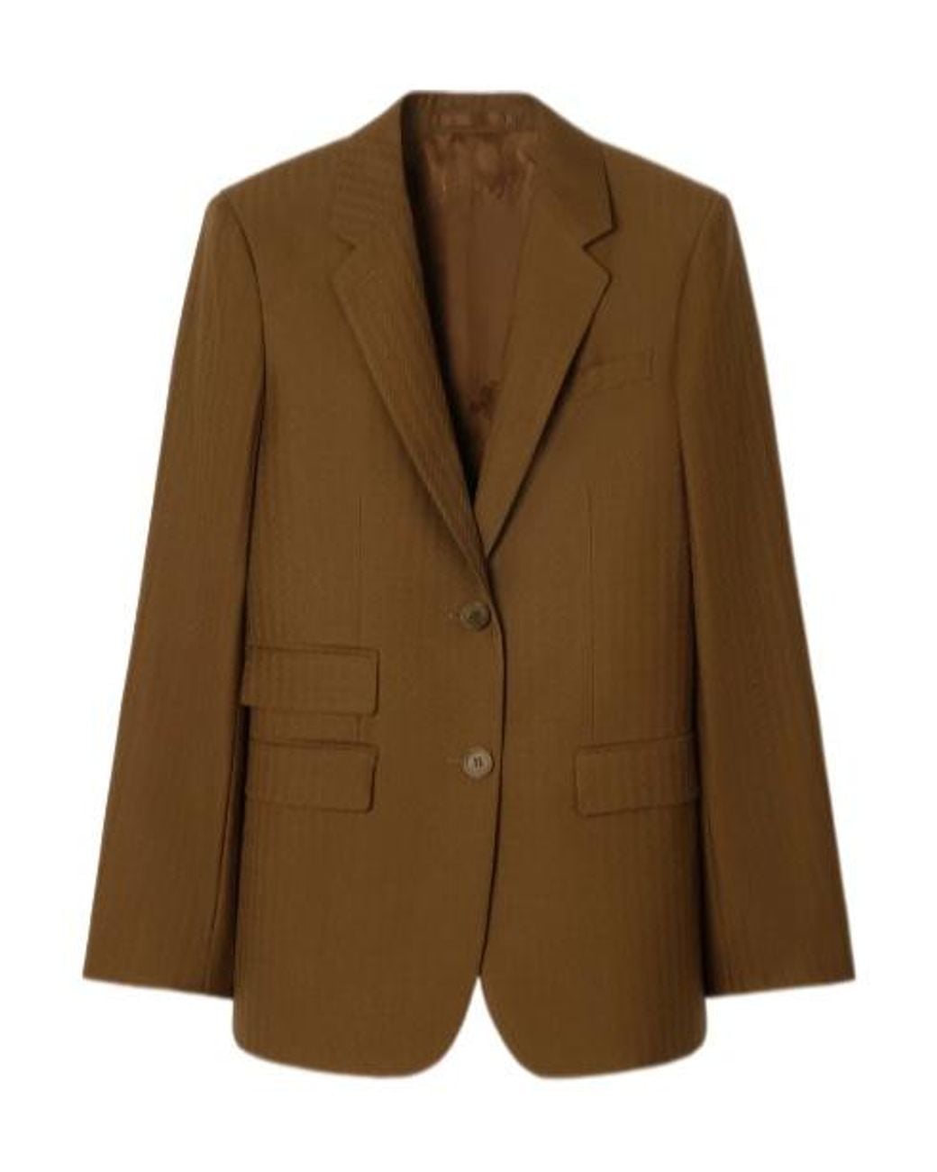 Burberry Brown Single-Breasted Tailored Blazer