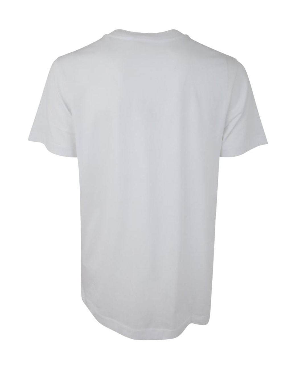 Marni White Logo Embroidered Crewneck T-Shirt for men