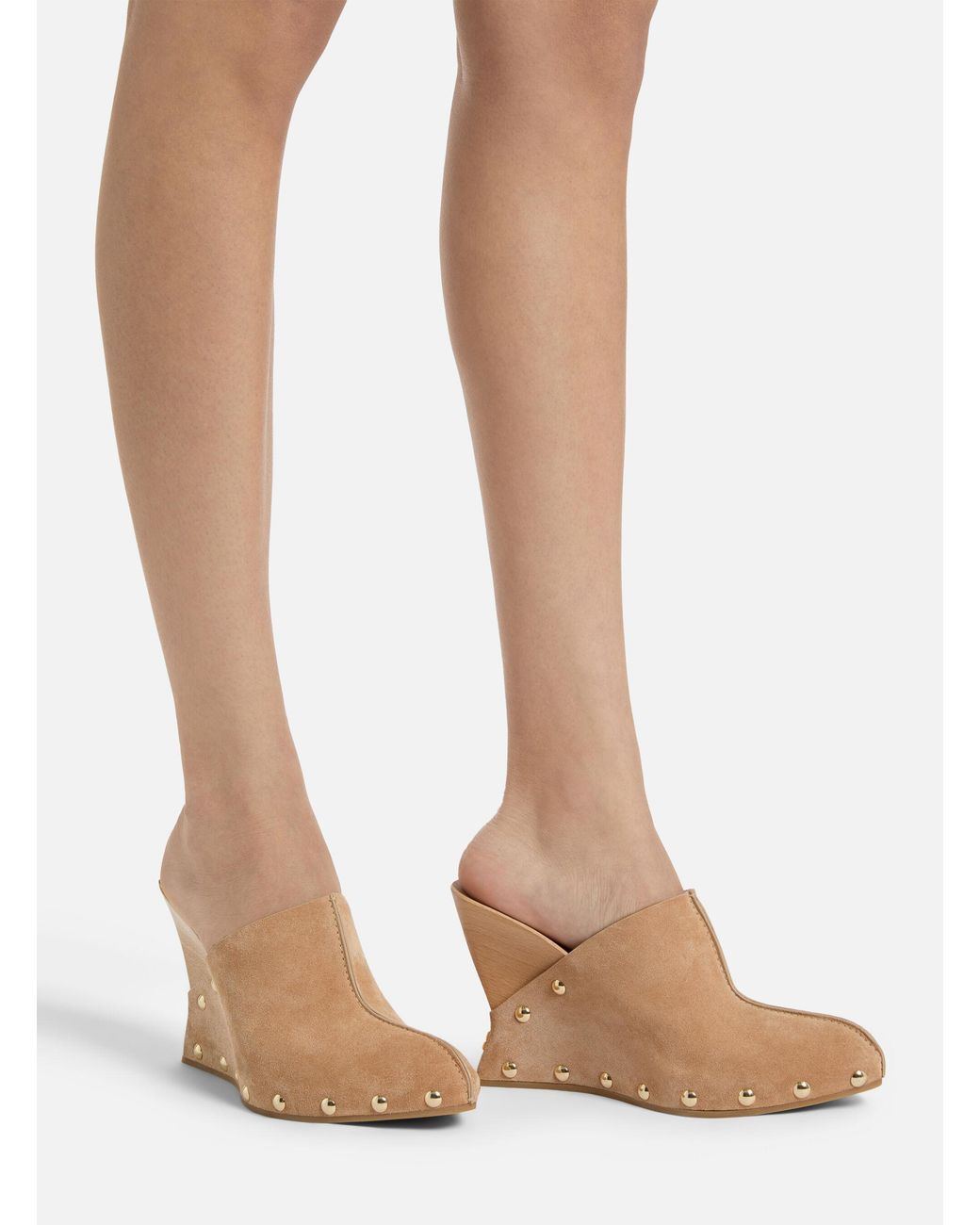 Balmain Brown Wedge Clogs