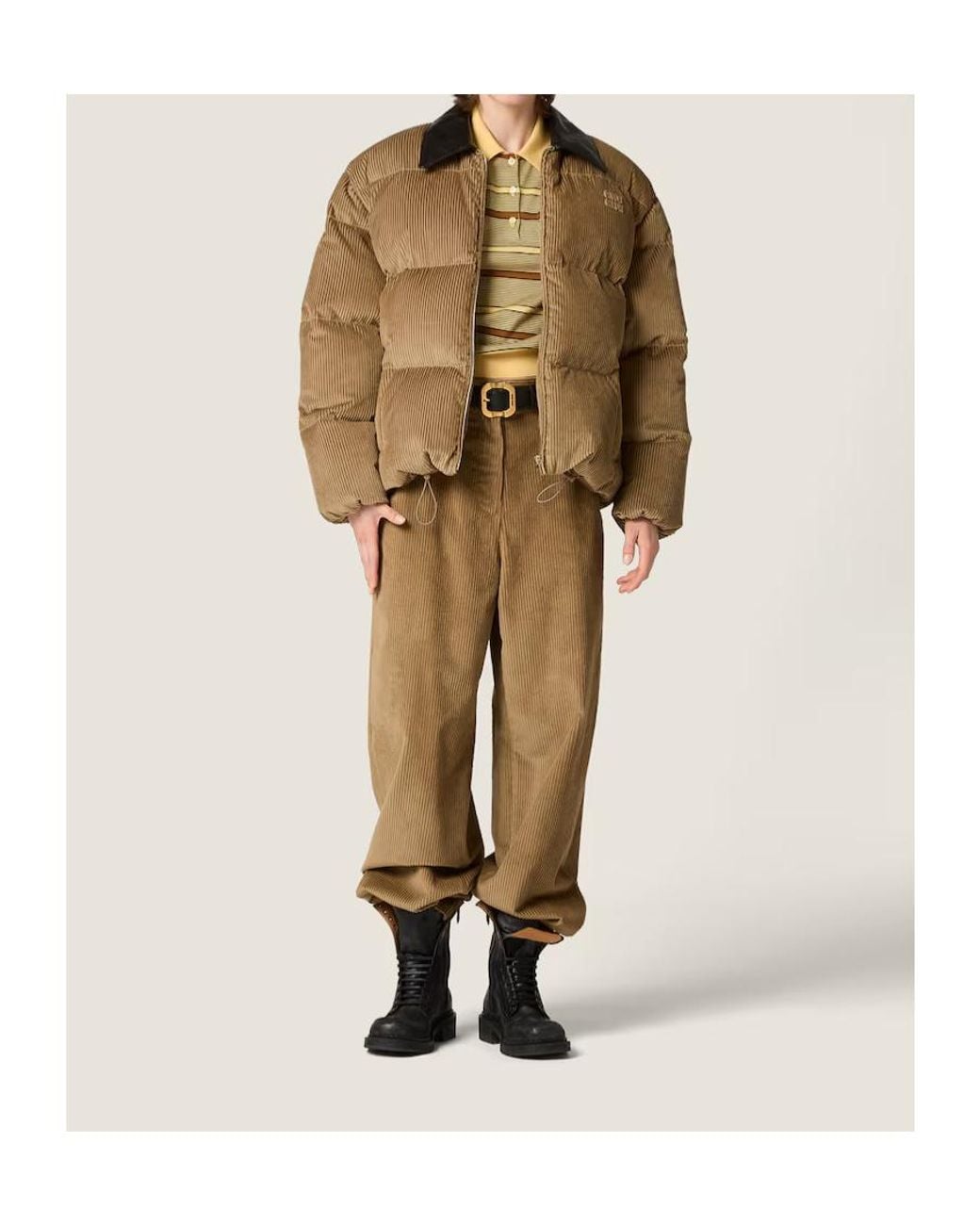 Miu Miu Brown Quilted Zipped Jacket