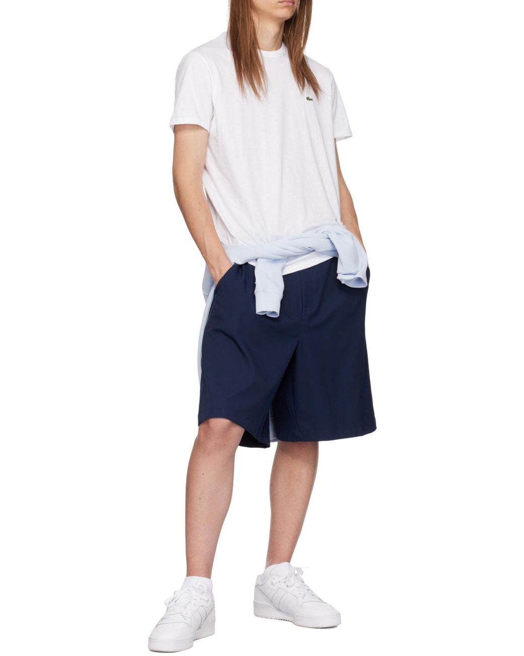 Lacoste White Logo Crew Neck T-Shirt for men