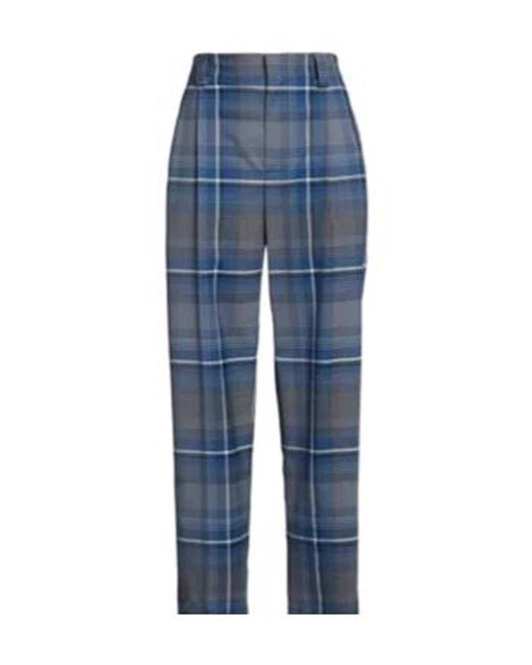 Marni Blue Plaid Trousers