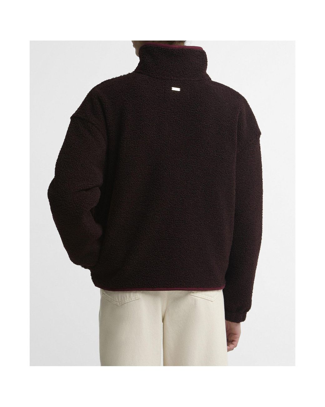 Barbour Black Stand Collar Fleece Jacket
