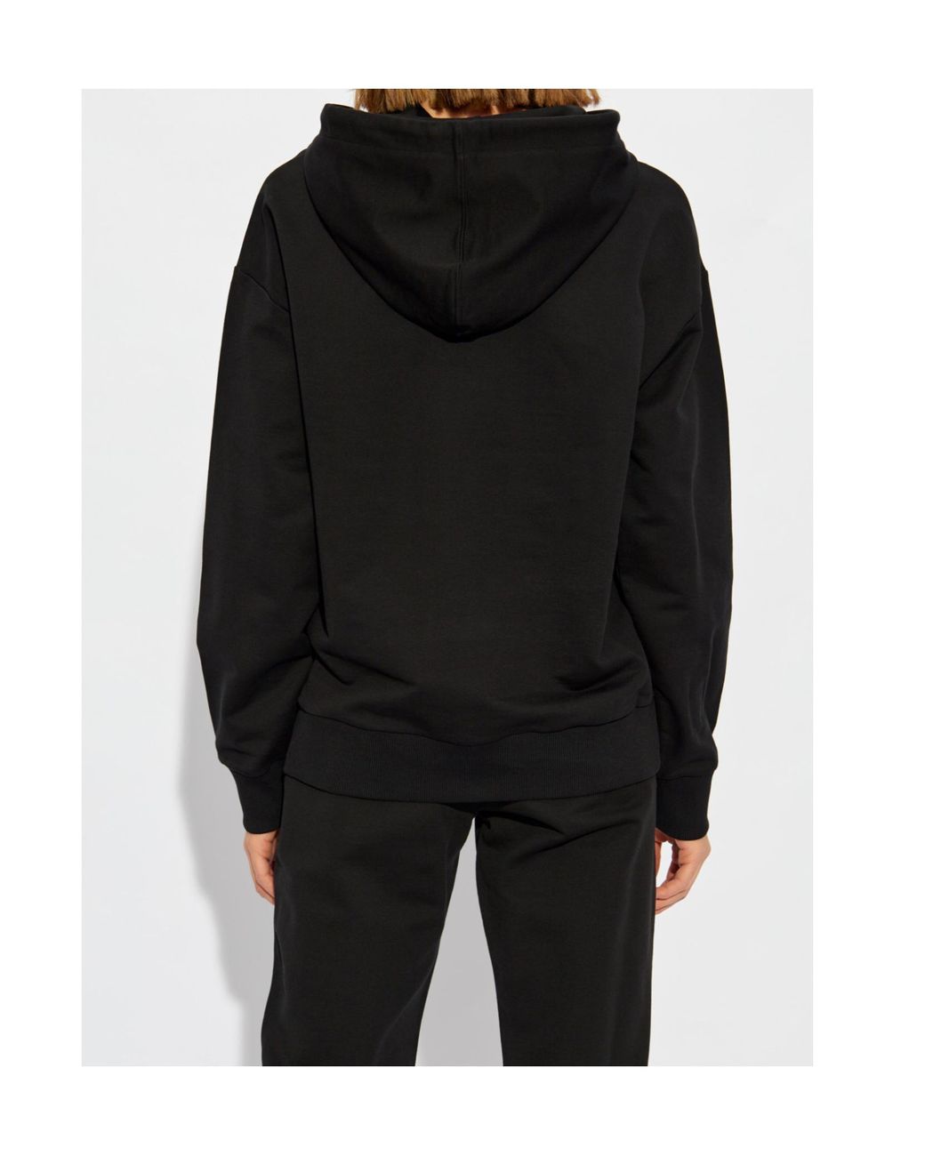 Moncler Black Logo Embroidered Drawstring Hoodie