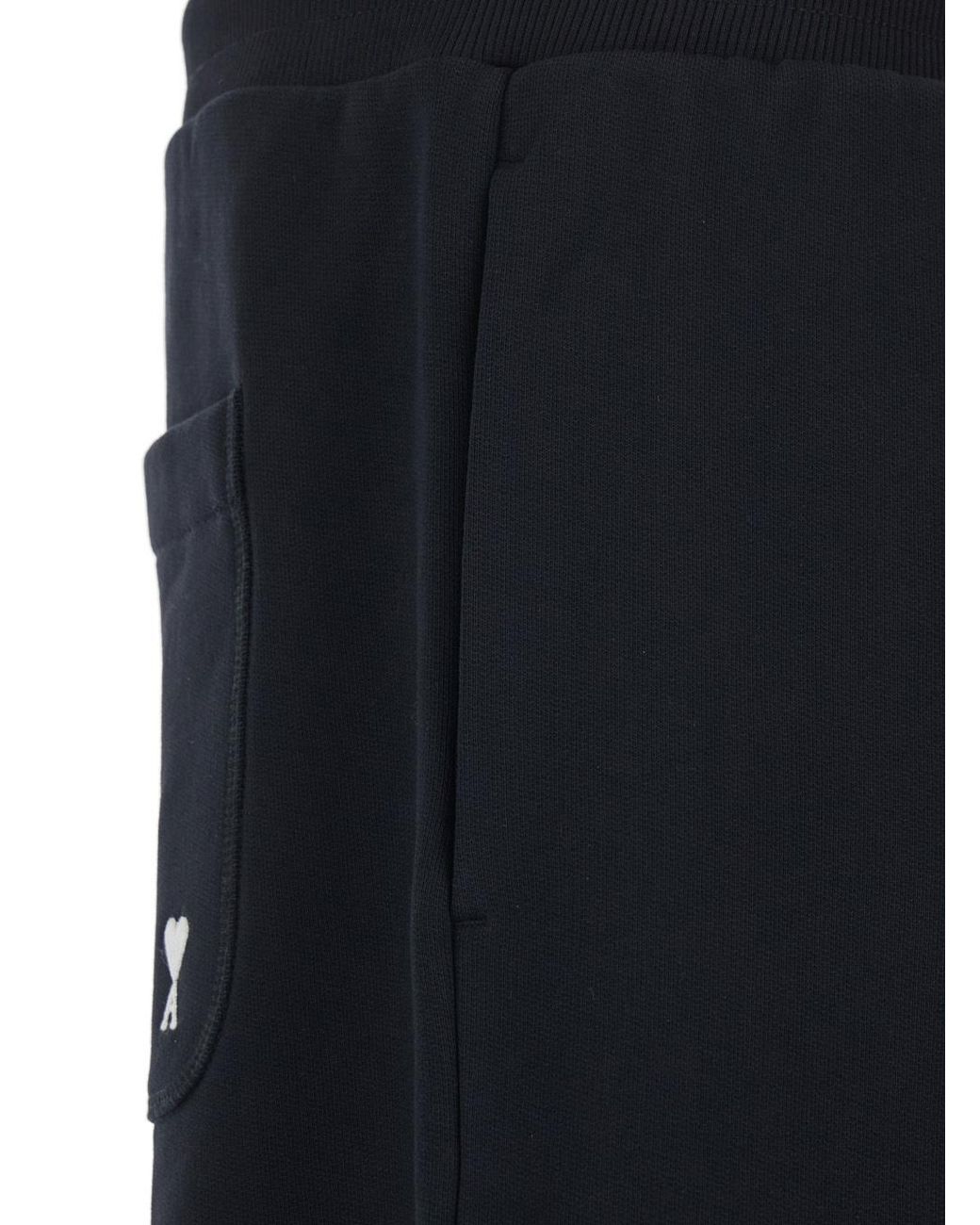 AMI Blue Drawstring Wide-Leg Trousers for men