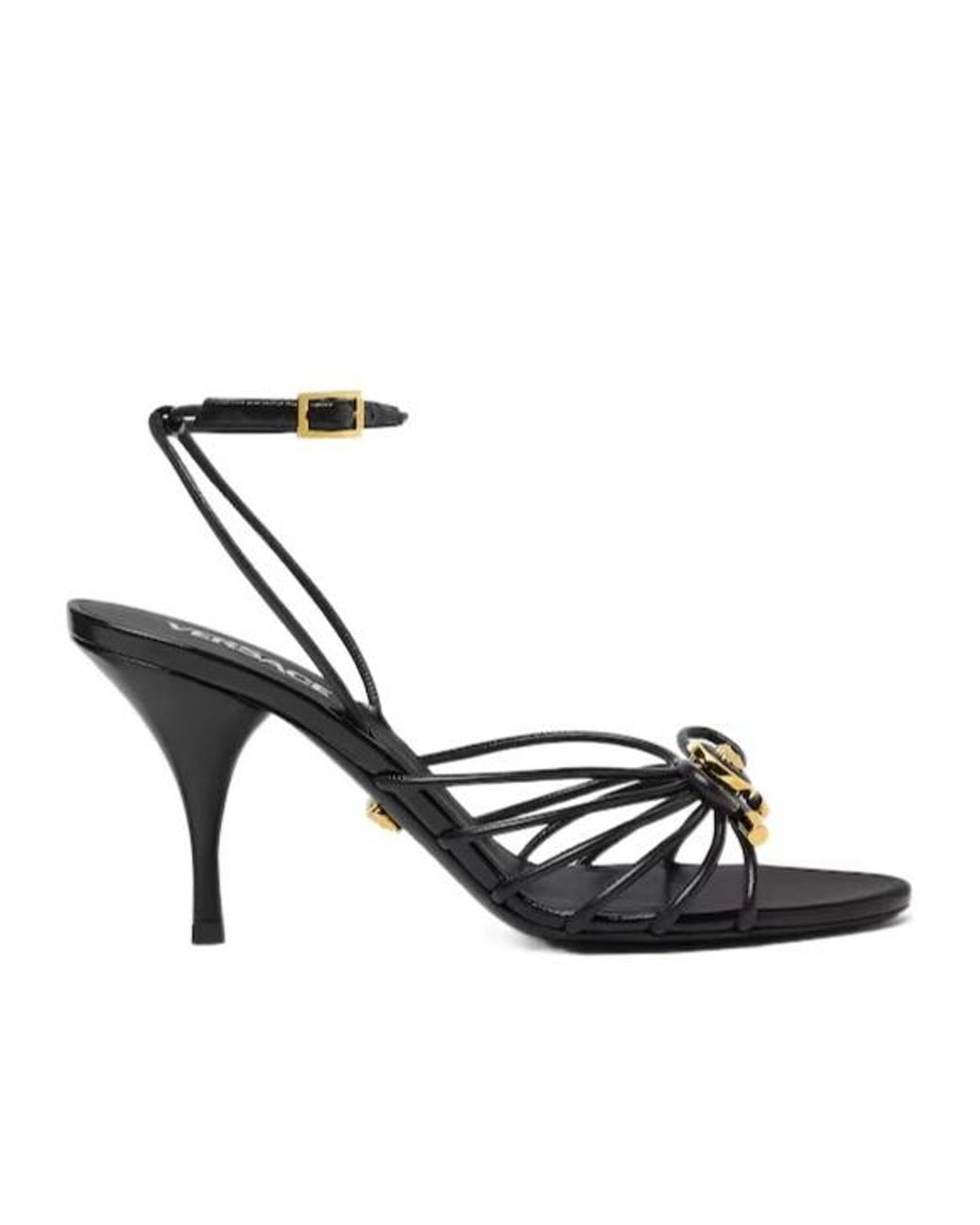 Versace Metallic Opera Bow Sandals