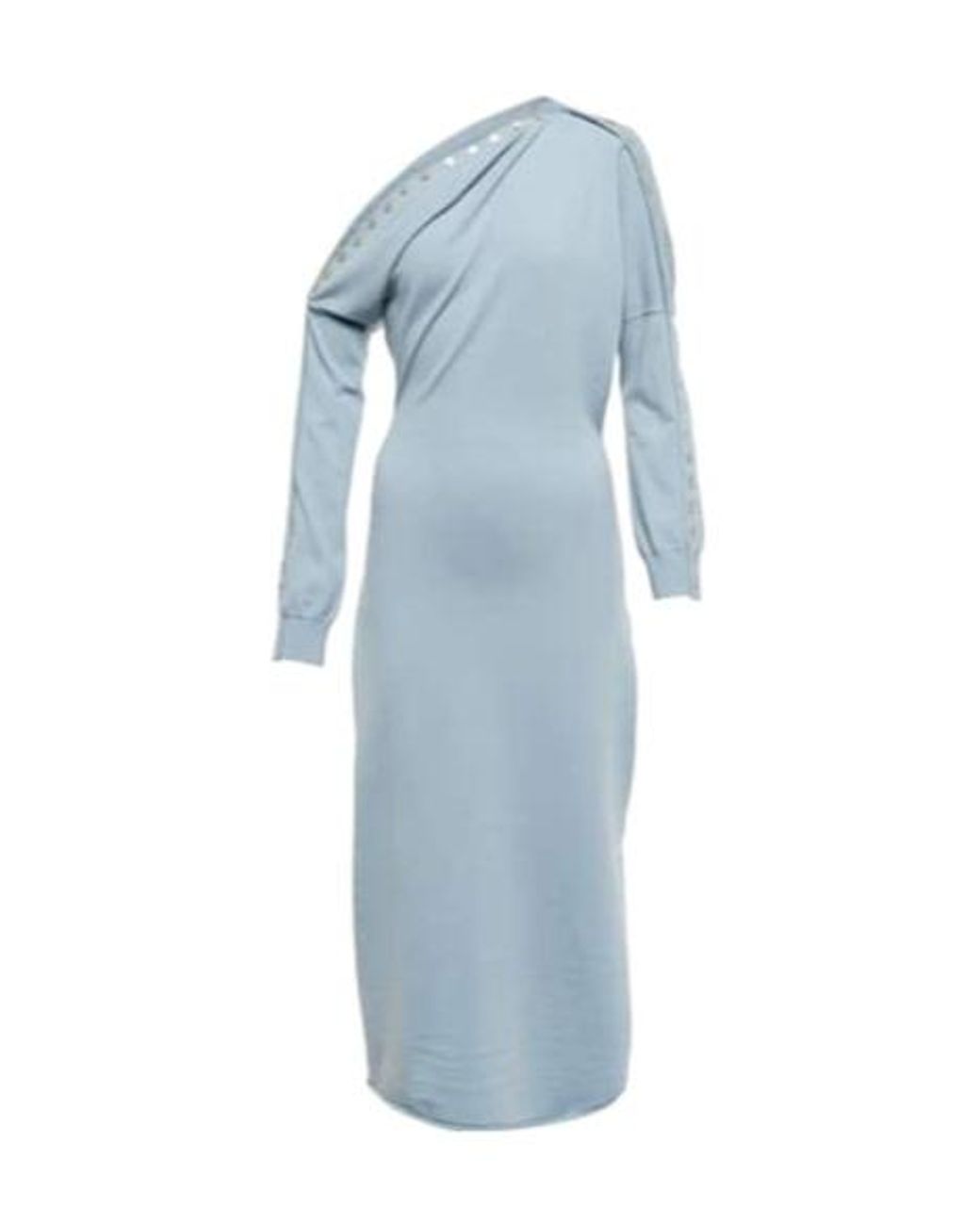 Altuzarra Blue Jeevika One-Shoulder Knit Midi Dress