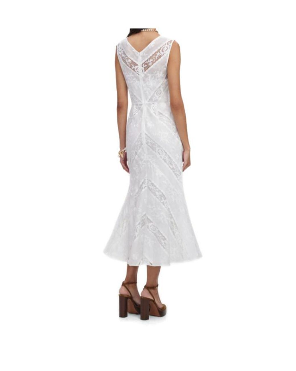 Self-Portrait White Sleeveless Dress