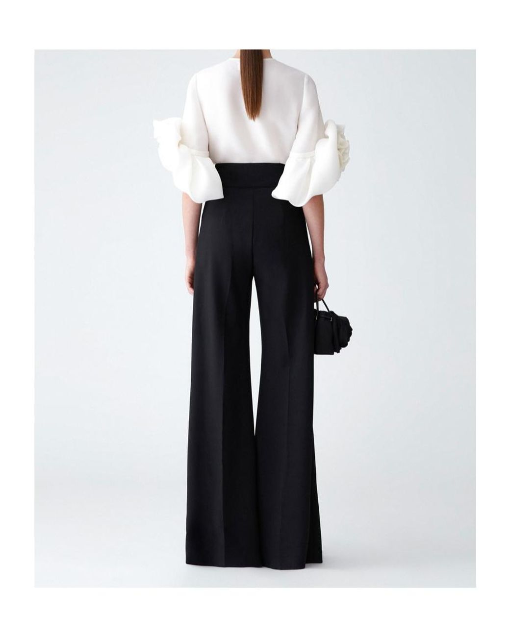 Carolina Herrera White Gazar Blouse With Rosettes
