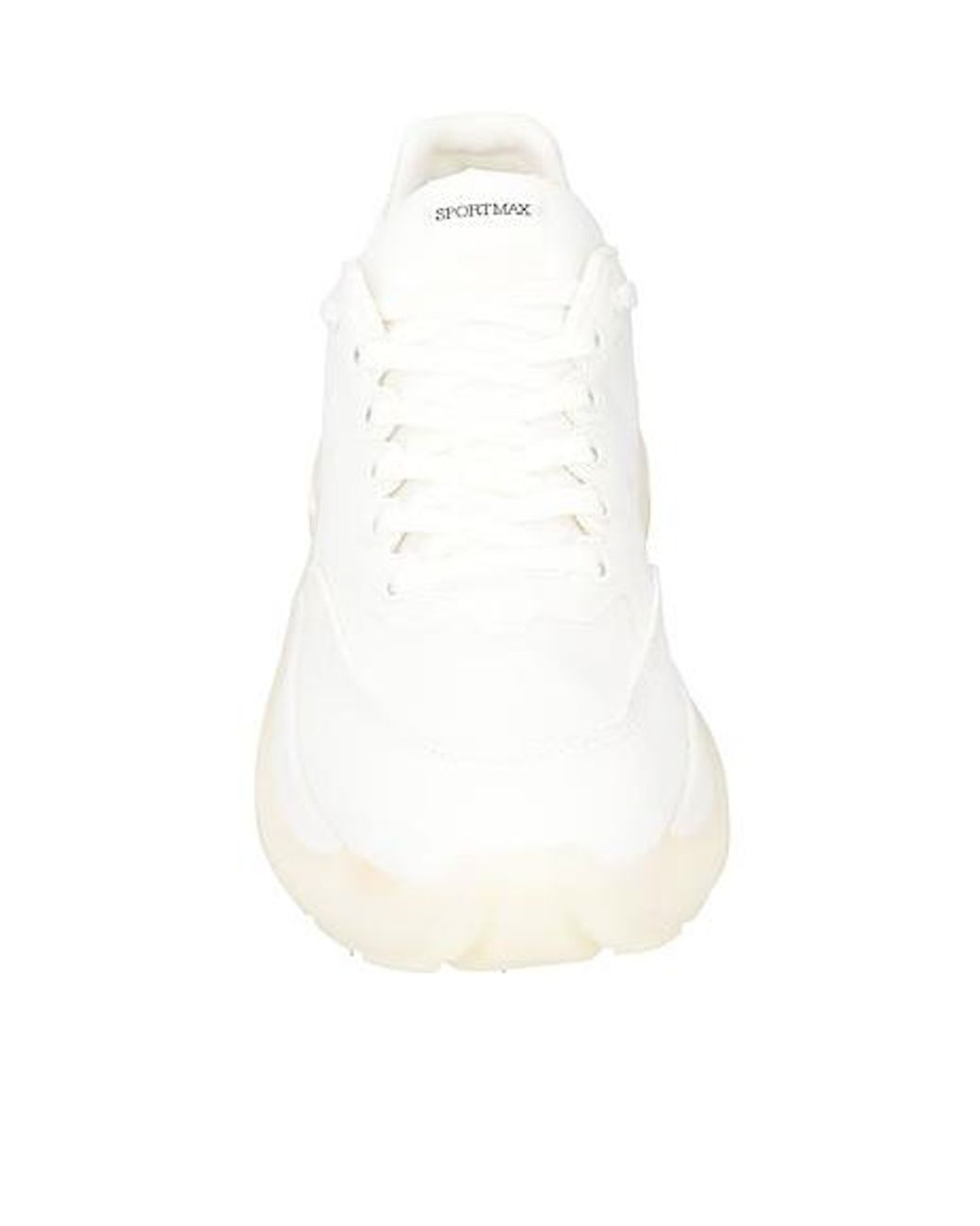 Sportmax White Canvas Platform Sneakers