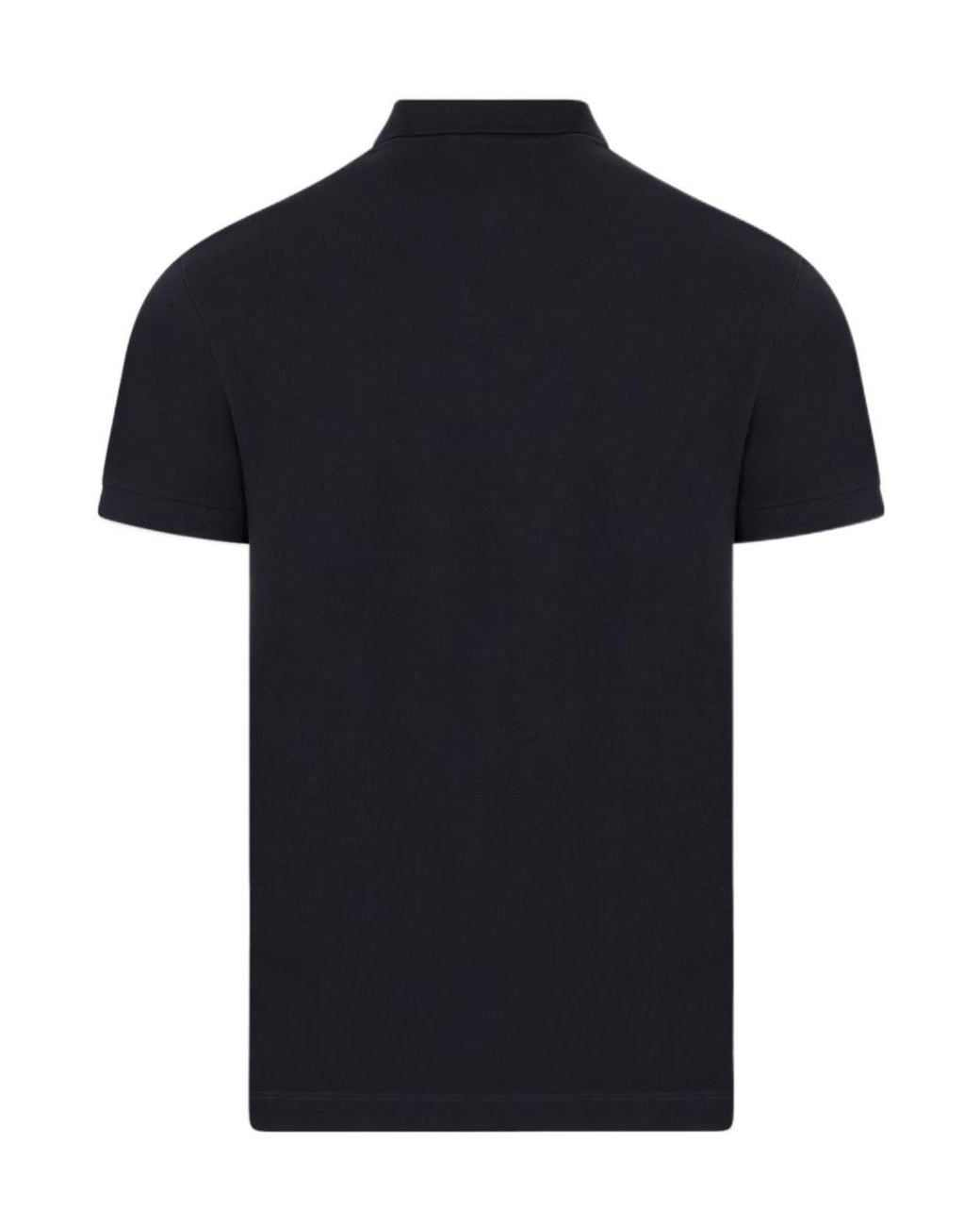 Stone Island Blue Logo Patch Short-Sleeved Polo Shirt for men