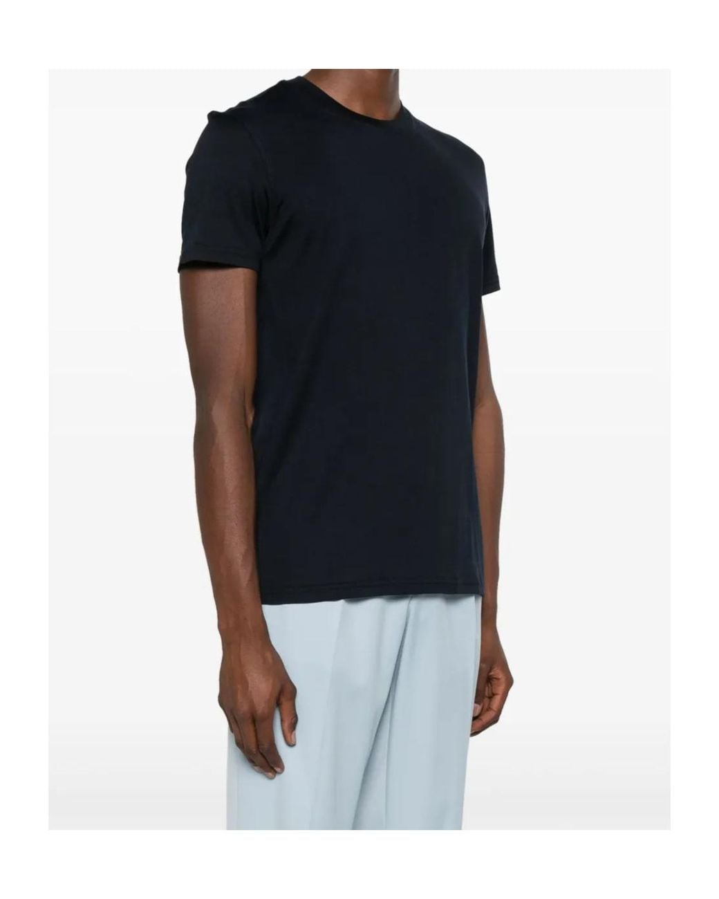 PT01 Black Crew-Neck T-Shirt for men