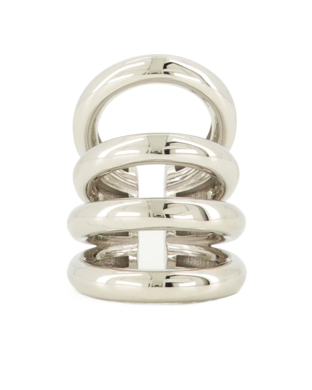 Rabanne White Rabanne Punk Multi-Hoop Earrings