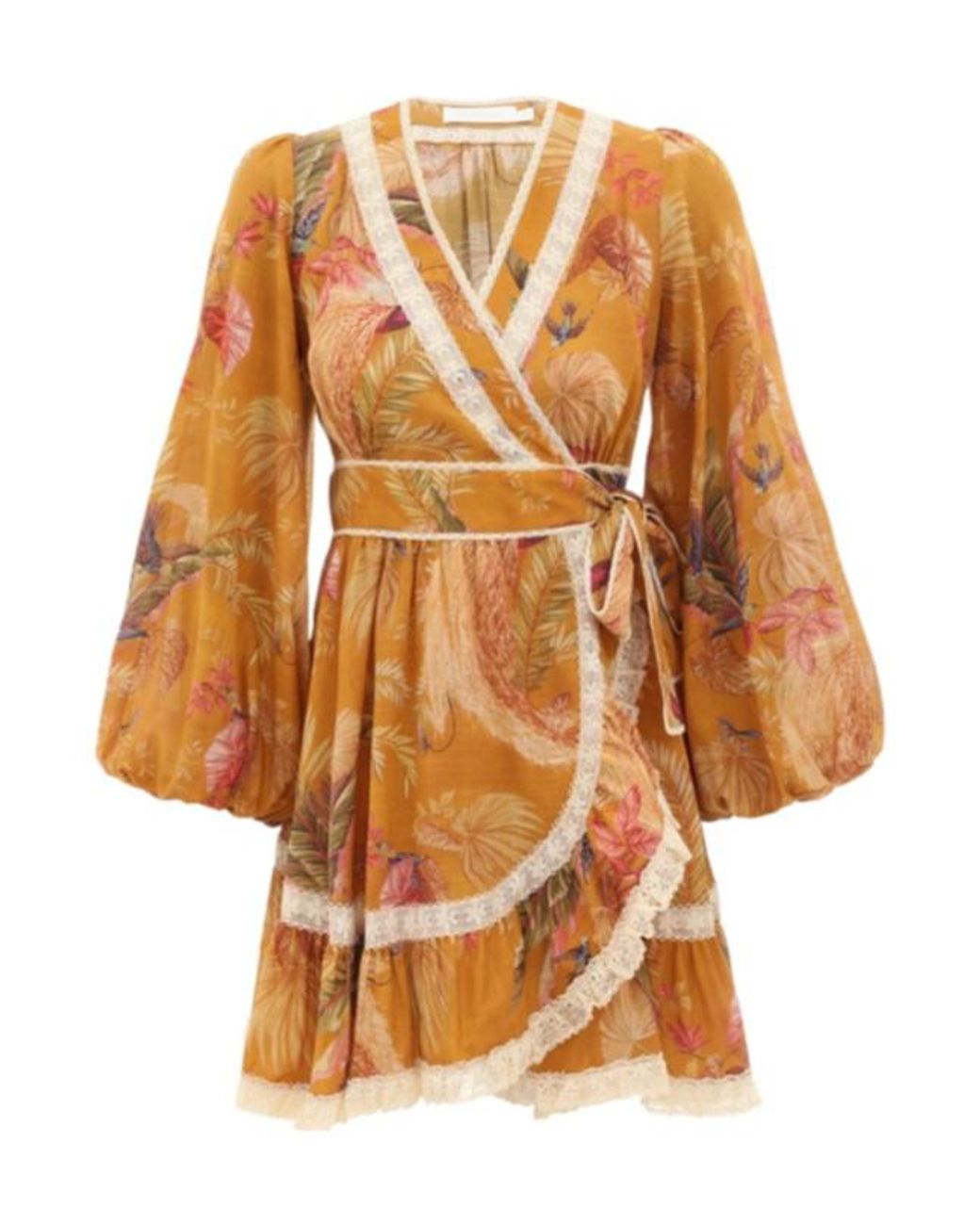 Zimmermann Multicolor Ascension Frill Mini Dress