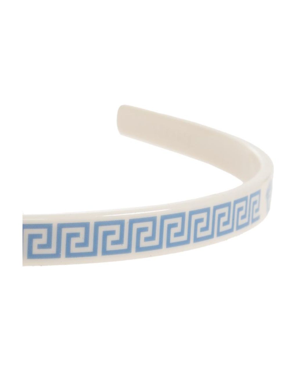 Versace White Greca Pattern Headband