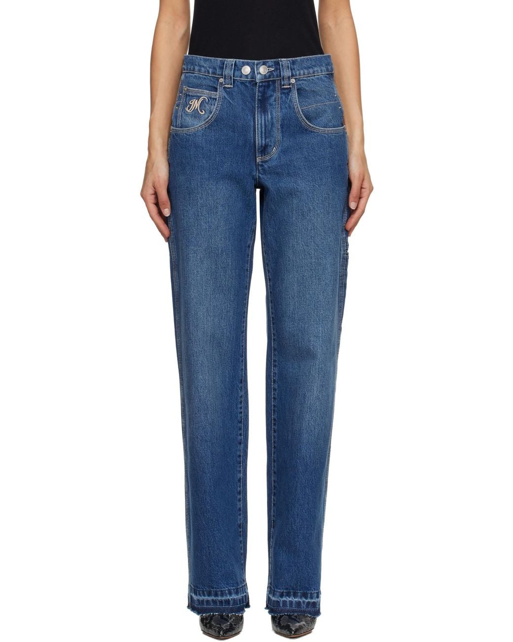Isabel Marant Blue Jeyda Straight Leg Jeans