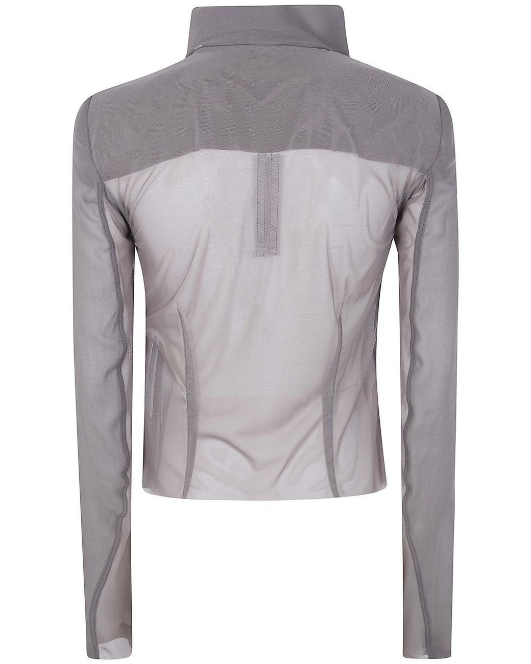 Rick Owens Gray Classic Biker Jacket
