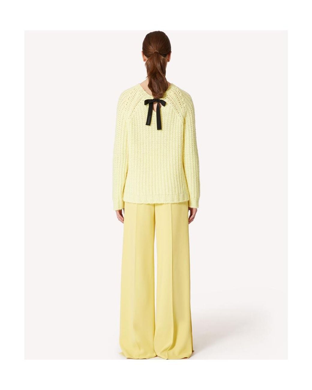 RED Valentino Yellow High Waist Tailored Trousers