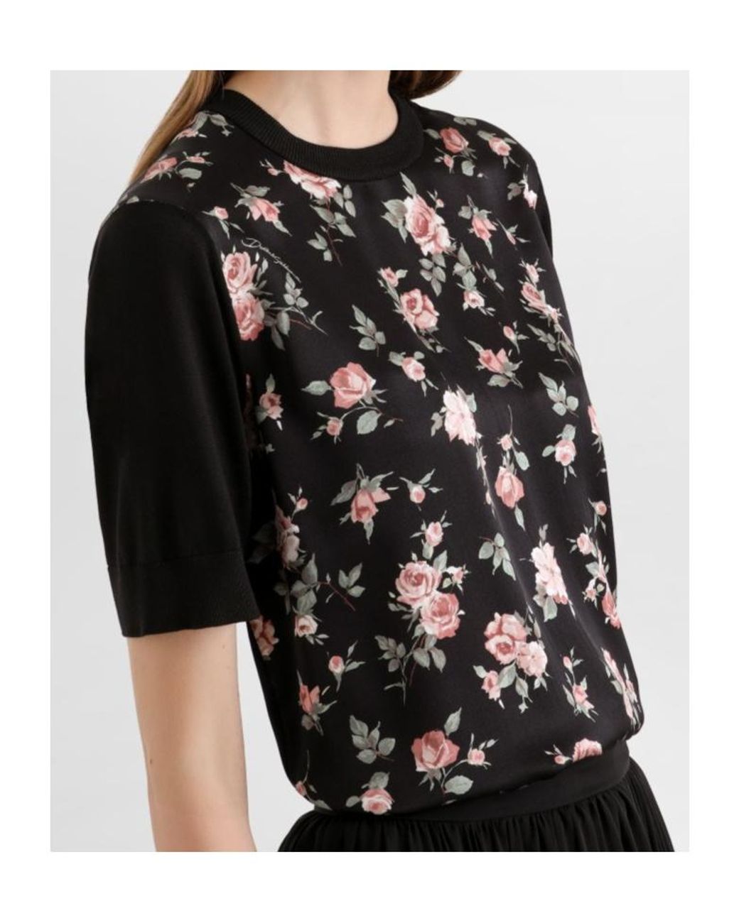 Dolce & Gabbana Black Round-Neck Short-Sleeved T-Shirt