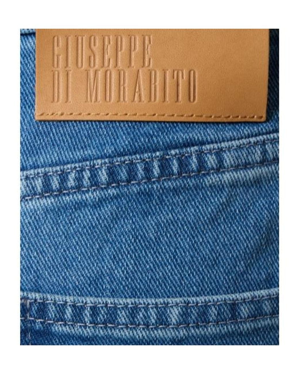 GIUSEPPE DI MORABITO Blue Wool Blend Denim Skirt