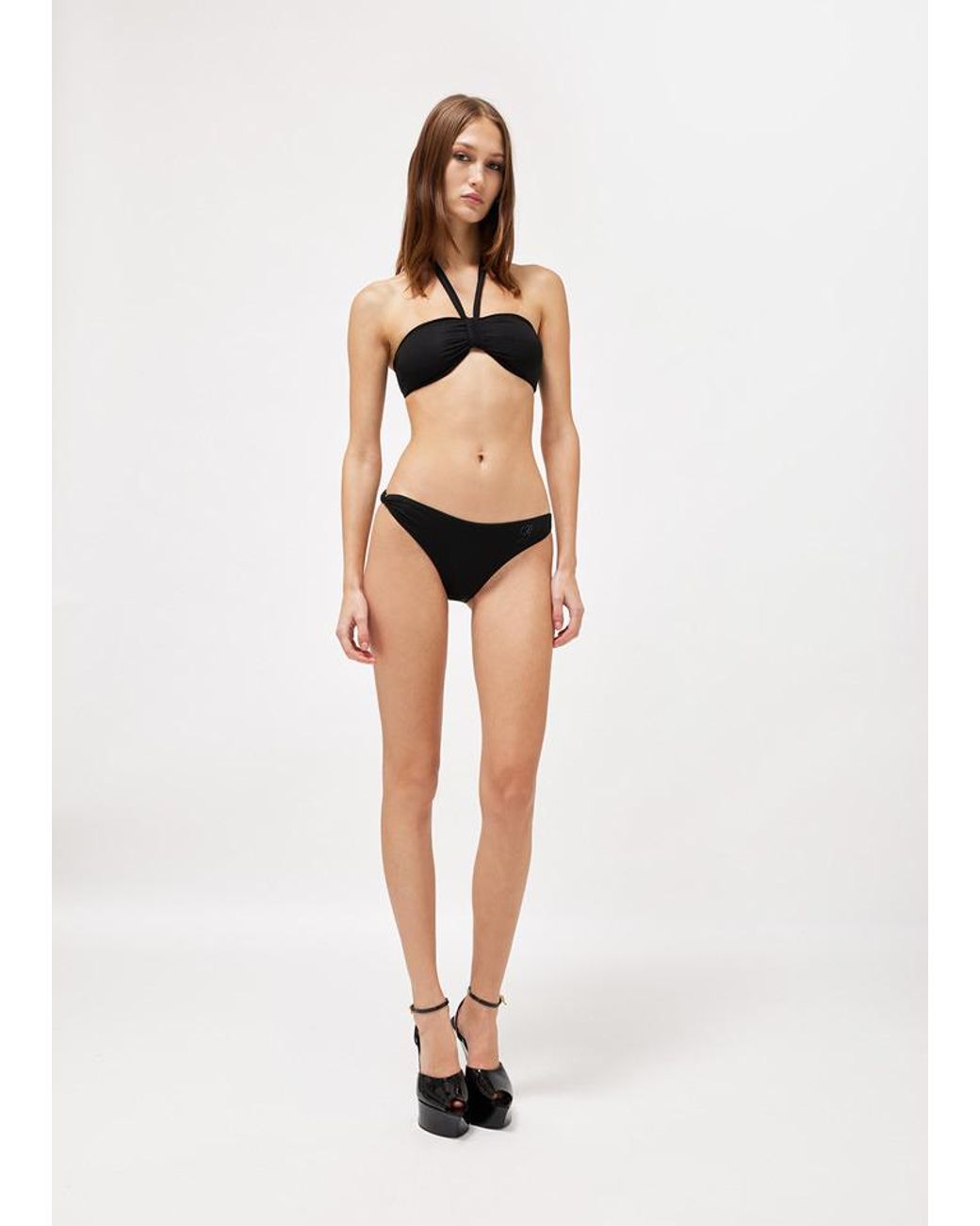 Blumarine White Halterneck Logo-Embellished Bikini