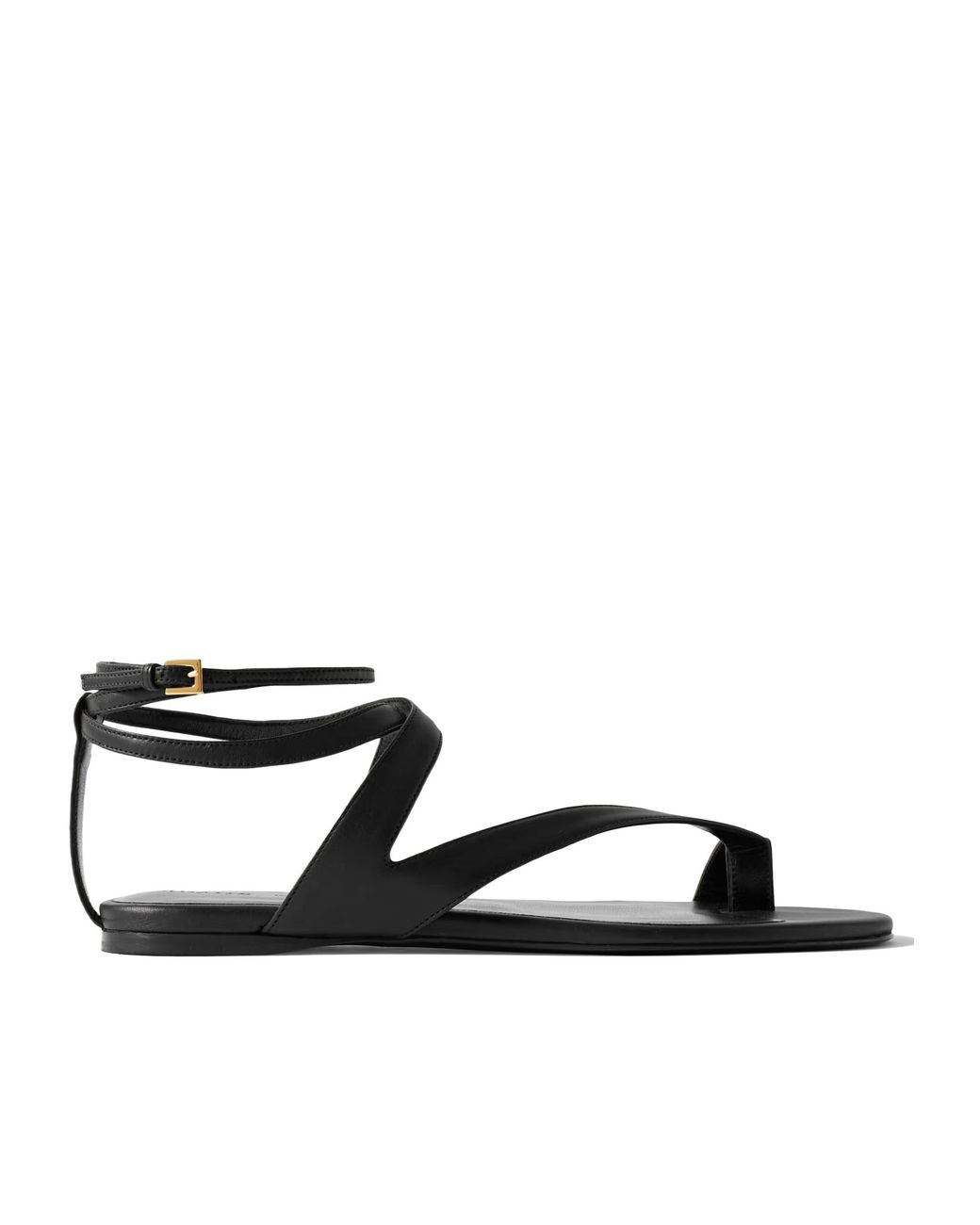 Khaite Black Ankle-Strap Sandal