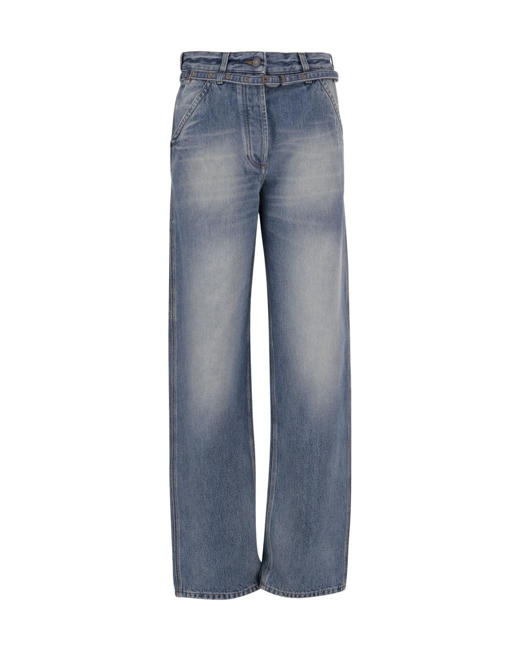 Dries Van Noten Blue Belt-Loop Jeans