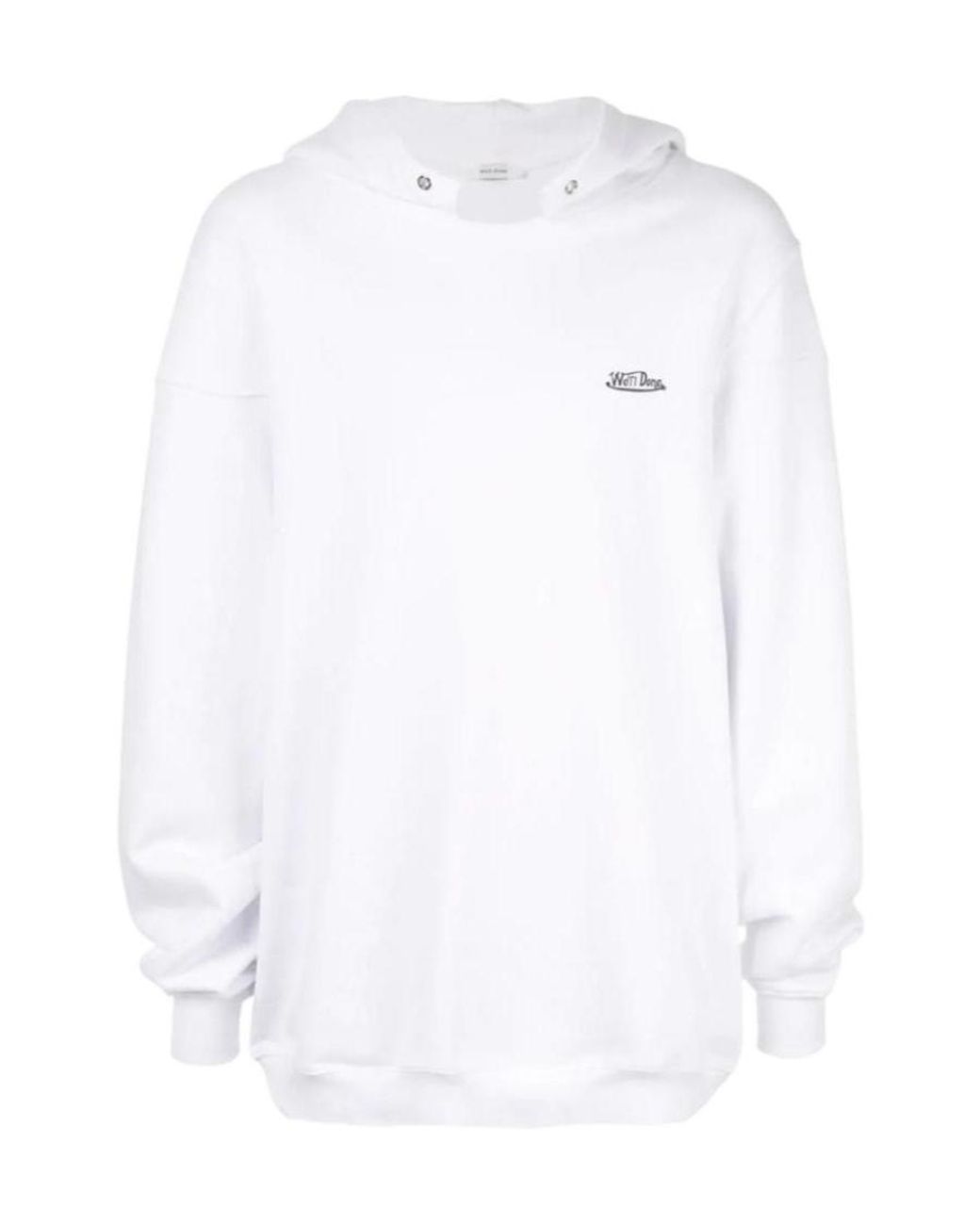 we11done White Hooded Hoodie for men