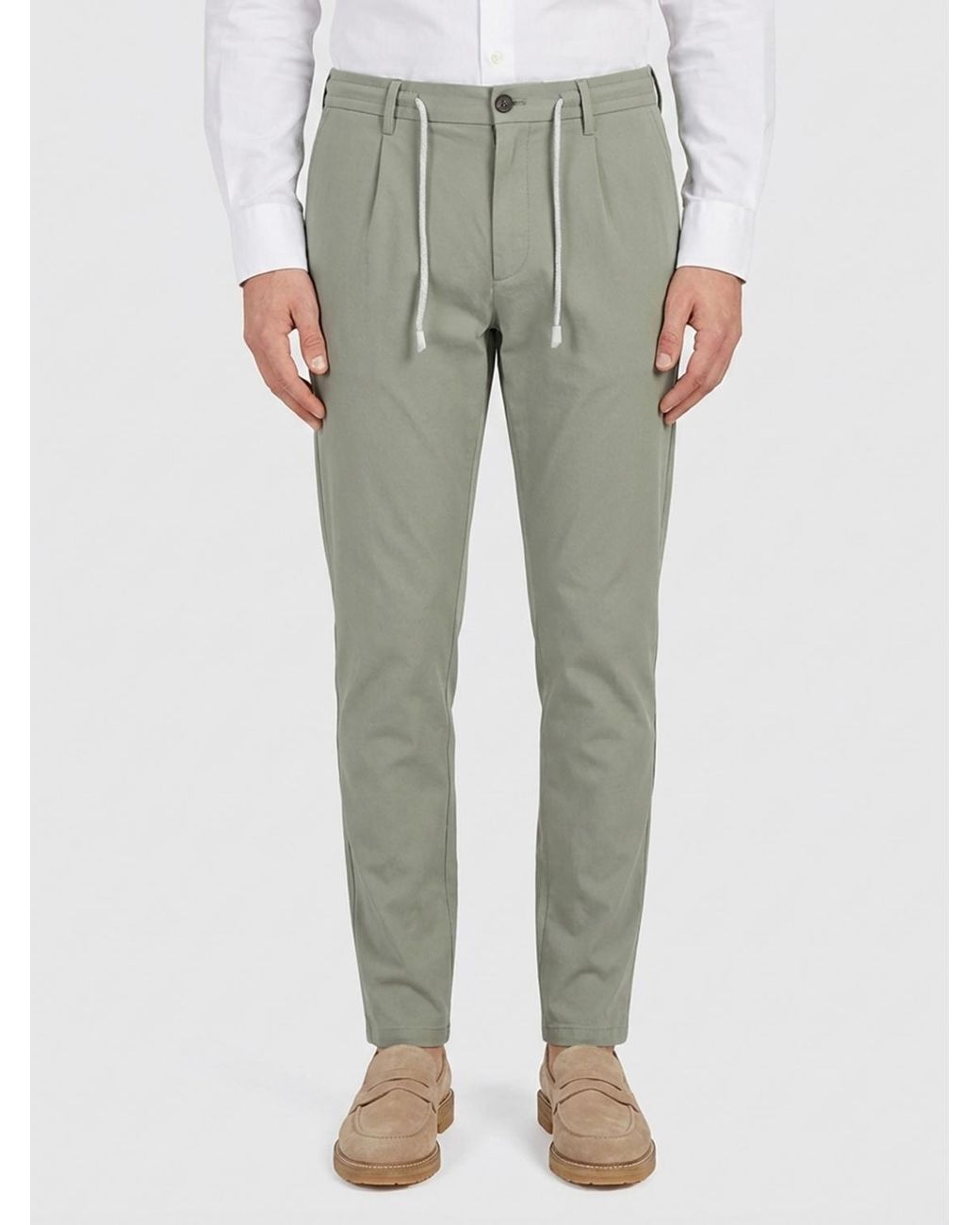 Eleventy Gray Drawstring Casual Pants for men